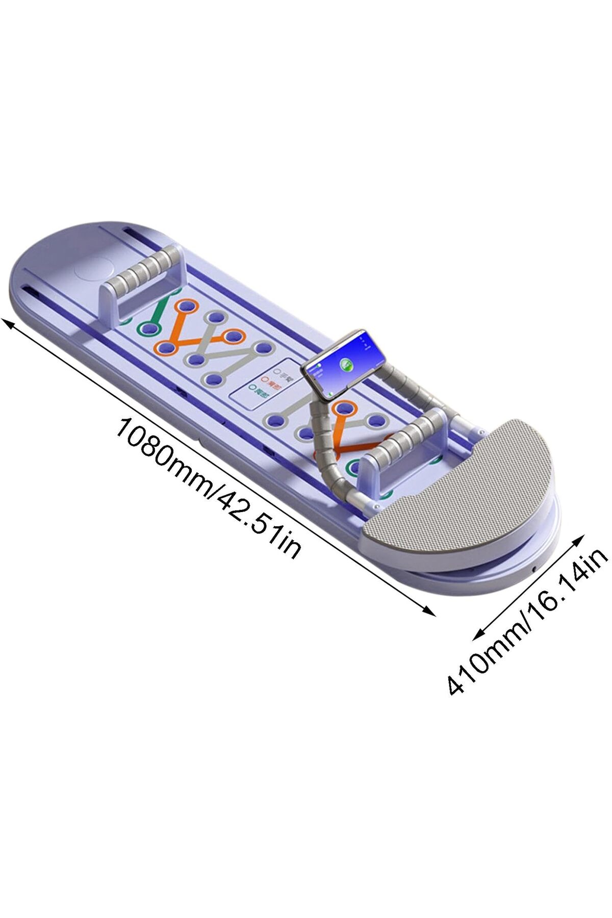 لوح بيلاتيس 5 في 1 لتمارين البطن واللياقة قابل للطي مع عصا بيلاتيس و حبل مقاومة مدرب شخصي AP-01