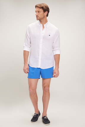 BROOKS BROTHERS Erkek Saks Mavi Lastikli Deniz Şortu