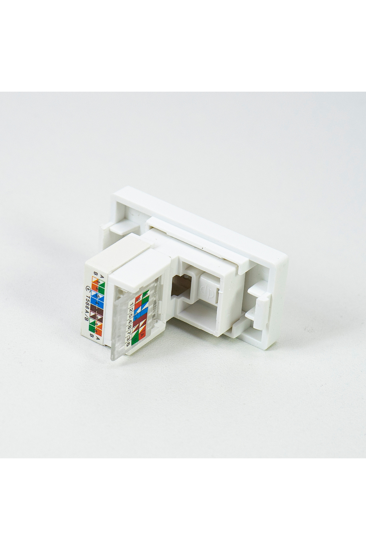 PNI-Modular internet socket RJ45M, CAT5, CAT6, recessed mounting, white 6