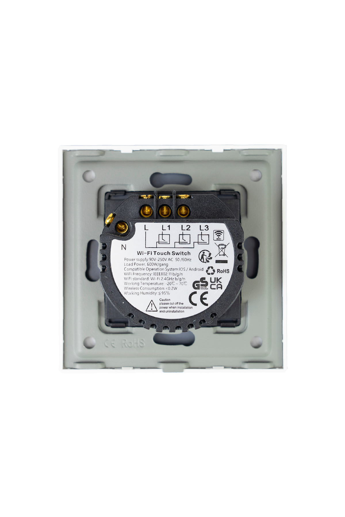 PNI-Double smart switch with touch SafeHome PW202 WiFi, 600W per switch, Tuya APP 3