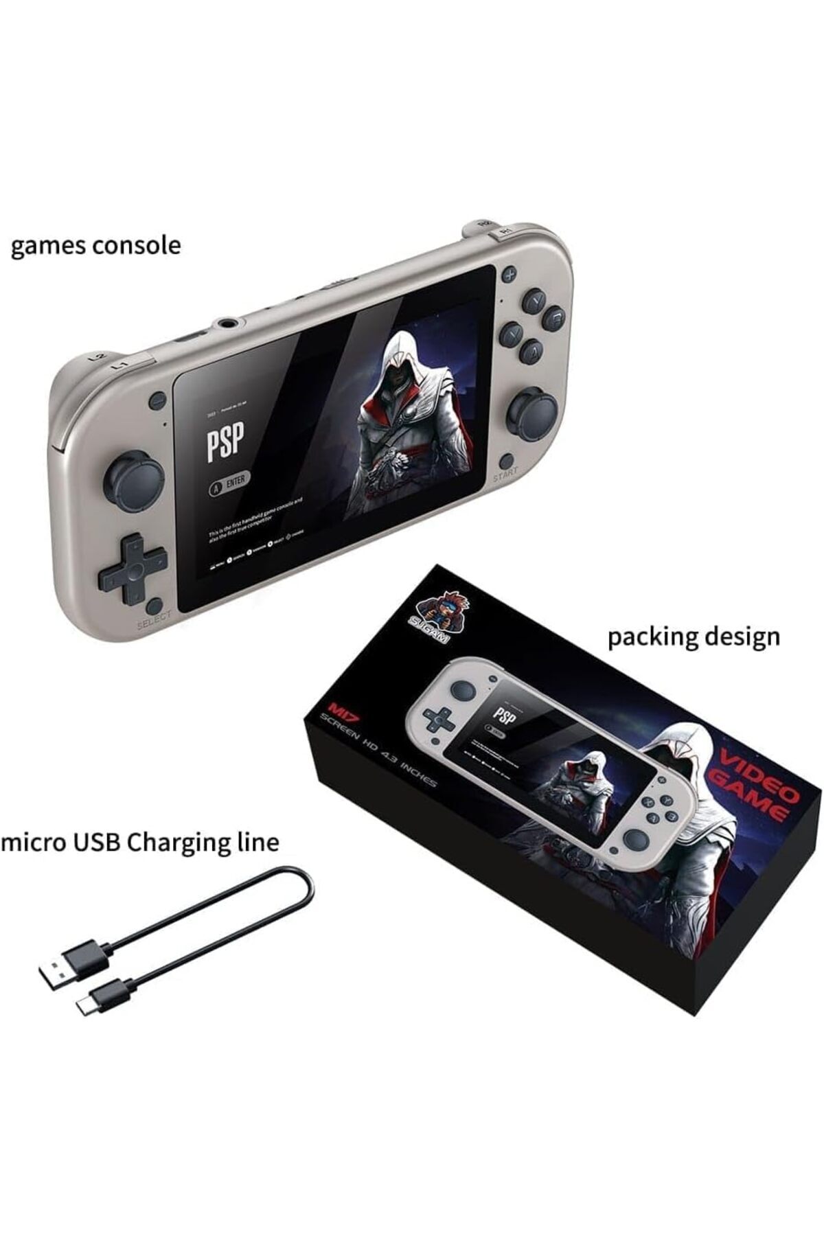 CFT-Retro Handheld Video Game Console Open Source Linux System 4.3 Inch IPS Screen Portable Pocket Video 5