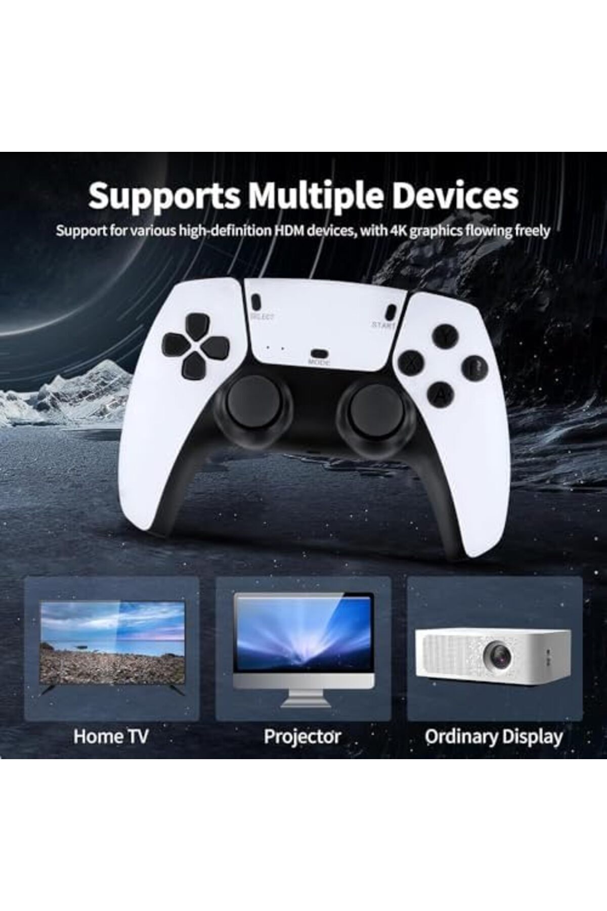 CFT-Wireless Retro Game Console: HD 4K Classic Mini Arcade with 23 Emulators and HDMI Output – 64GB fo 5