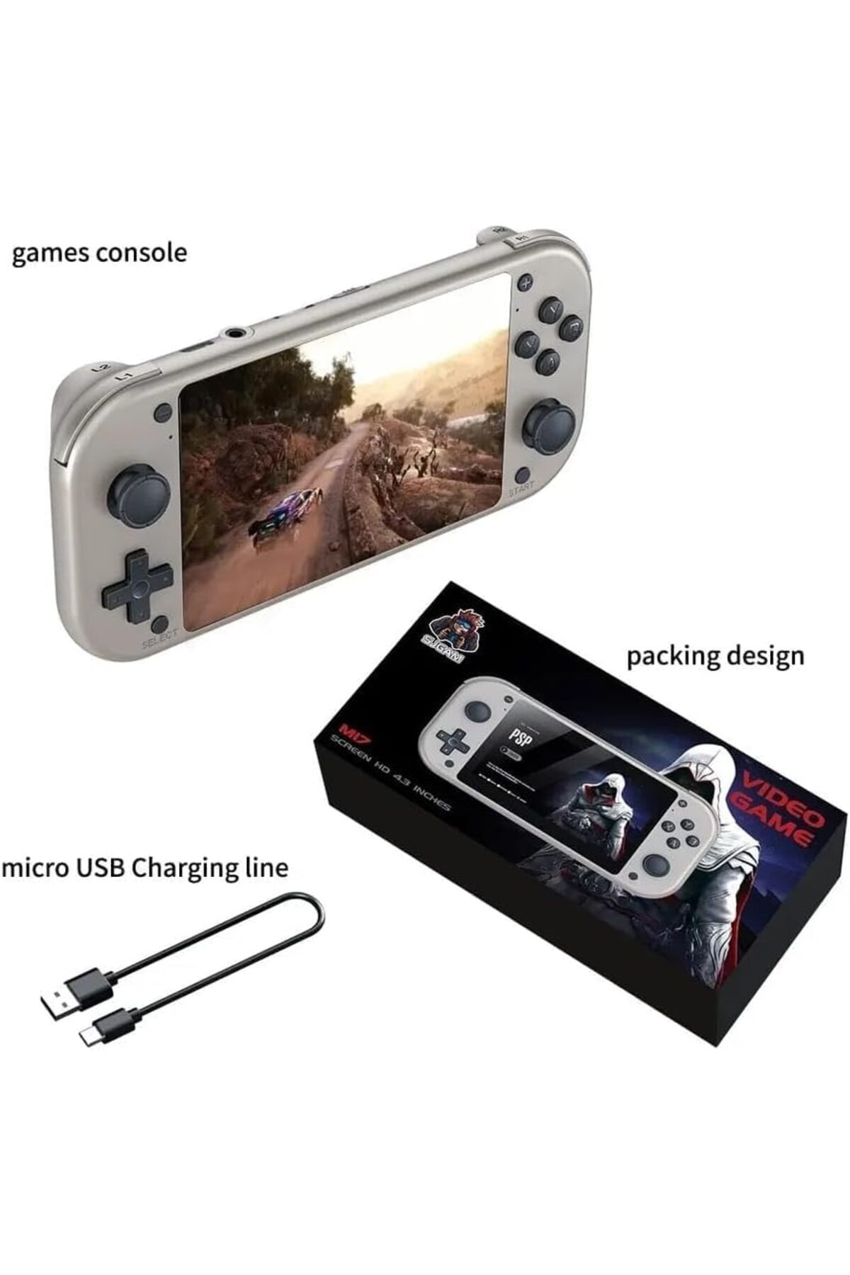 CFT-Retro Handheld Video Game Console Open Source Linux System 4.3 Inch IPS Screen Portable Pocket Video 8
