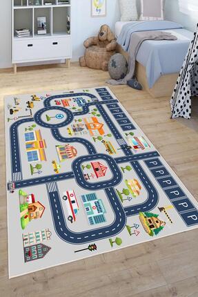 Pelura Halı Dijital Baskılı Dekoratif Kaymaz Taban Yıkanabilir Trafik Parkı T...