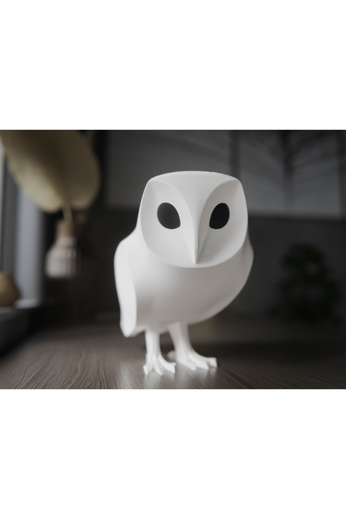 Figura del gufo del barbagianni - Figurina da collezione e decorativa stampata in 3D 15 cm