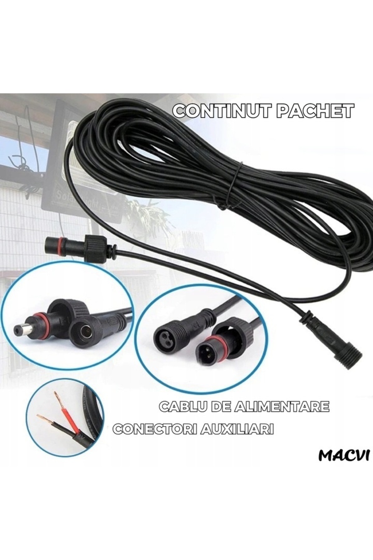 MACVI-Solar Lamp and Separate Panel Macvi®, 200W, 130 COB LED, IP67, Remote Control, 10 Hours Lighting 3