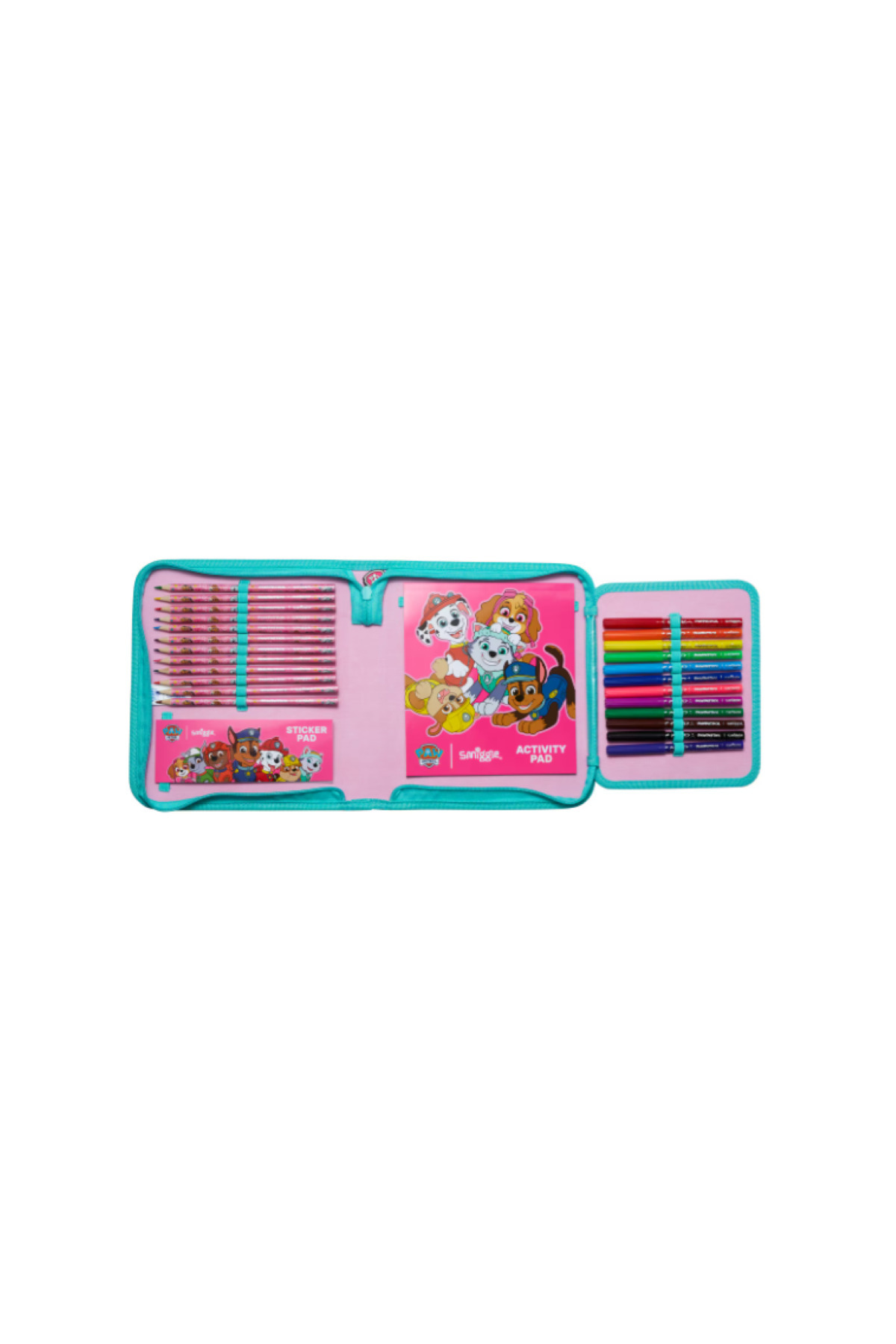 SMIGGLE-Paw Patrol Pattern Plush Filled Inside Zip It Pen Case 3