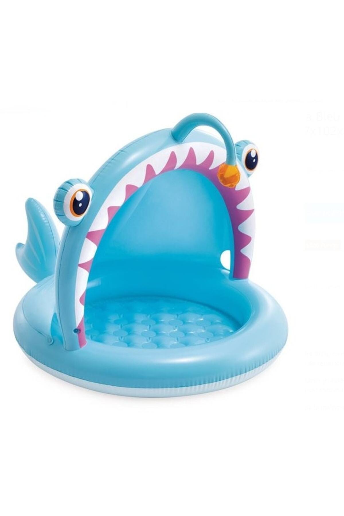 Intex-Inflatable children's pool with canopy „Fish” - Intex, patch included 3