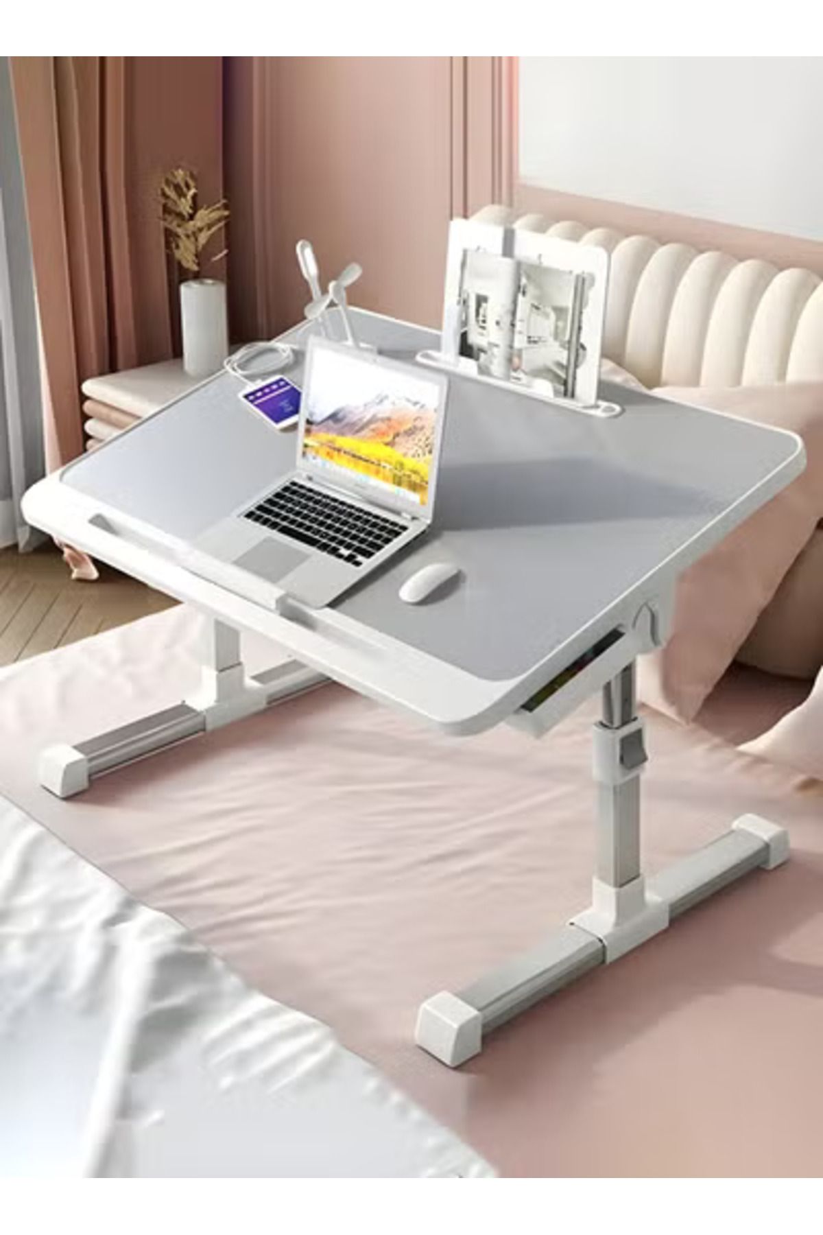 Taimi-Multipurpose Bed Table Eye Protection Lamp, Drawer, Bookshelf, Anti-Slip Tray, and Hand Guard 1