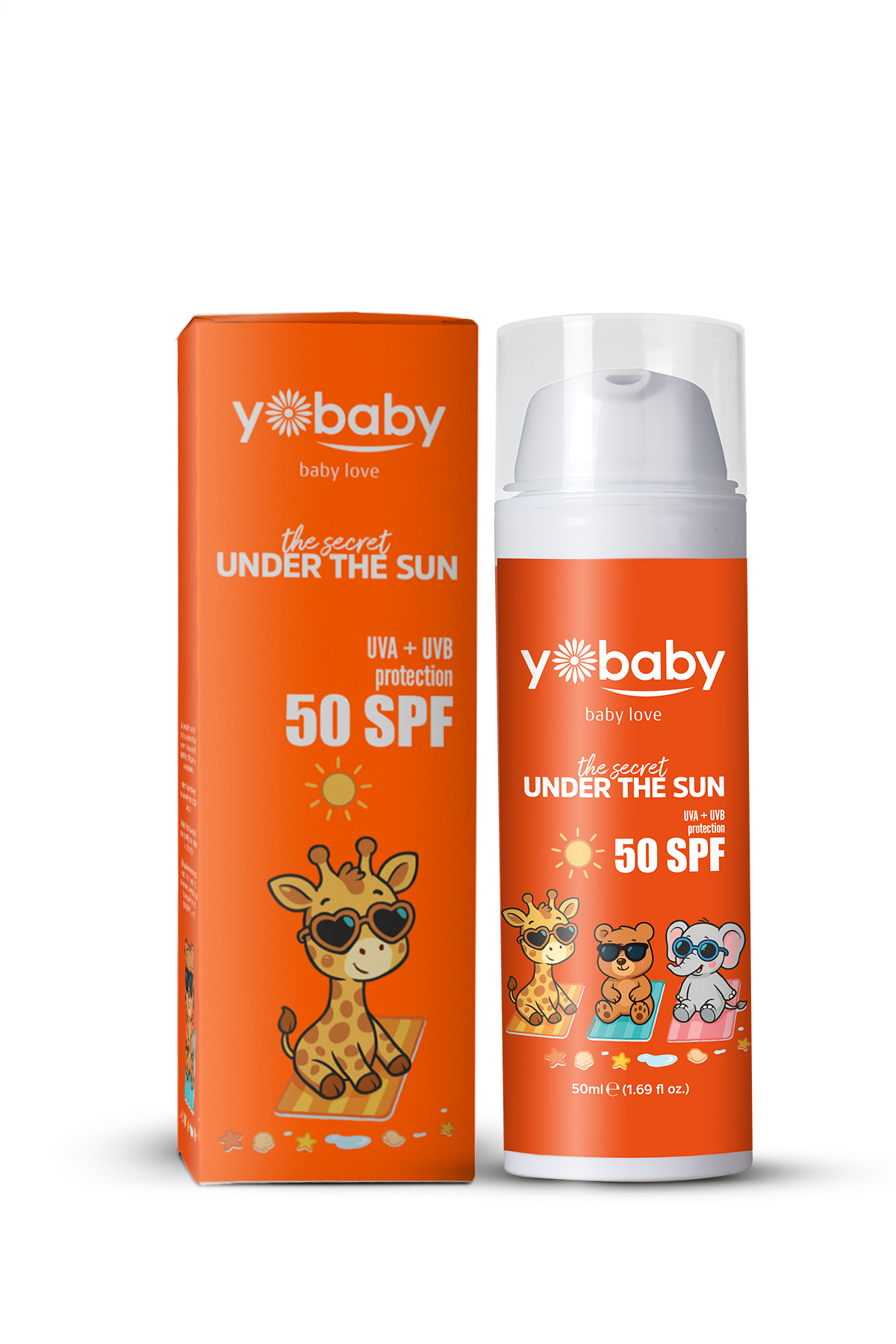 yobaby SPF50+Vegan Mineralli Yüksek Korumalı Suya Dayanıklı Nemlendirici Güneş Koruyucu 50ML Çocuk Yetişkin fotoğrafı 2 (önizleme)