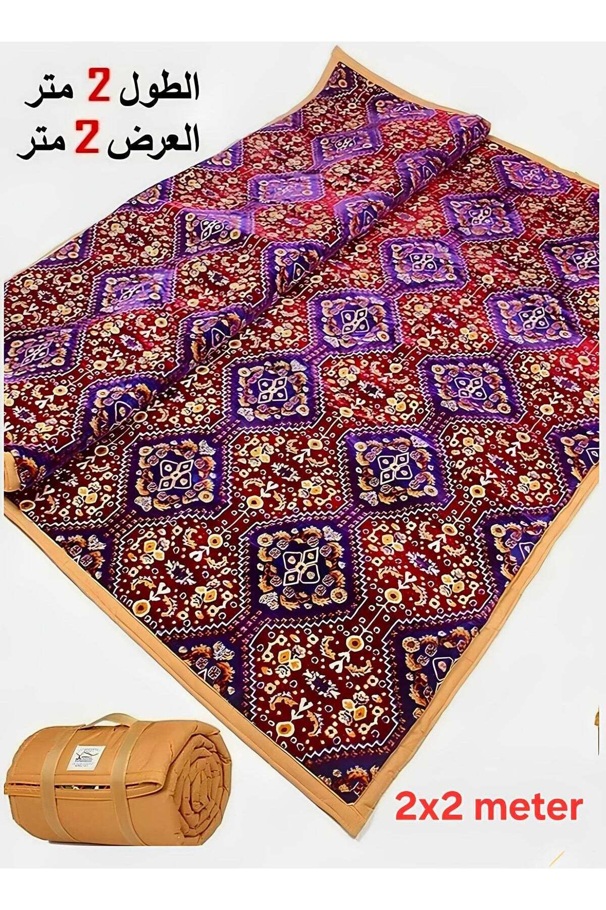 سجادة نزهة تيتاس 2 × 2 متر مع قاعدة إسفنجية