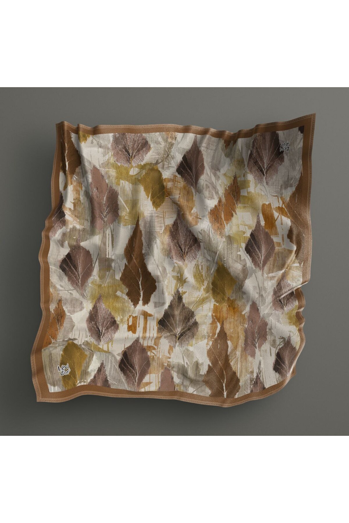 Levidor-Autumn Leaf Pattern Sparkling Crystal Scarf 2