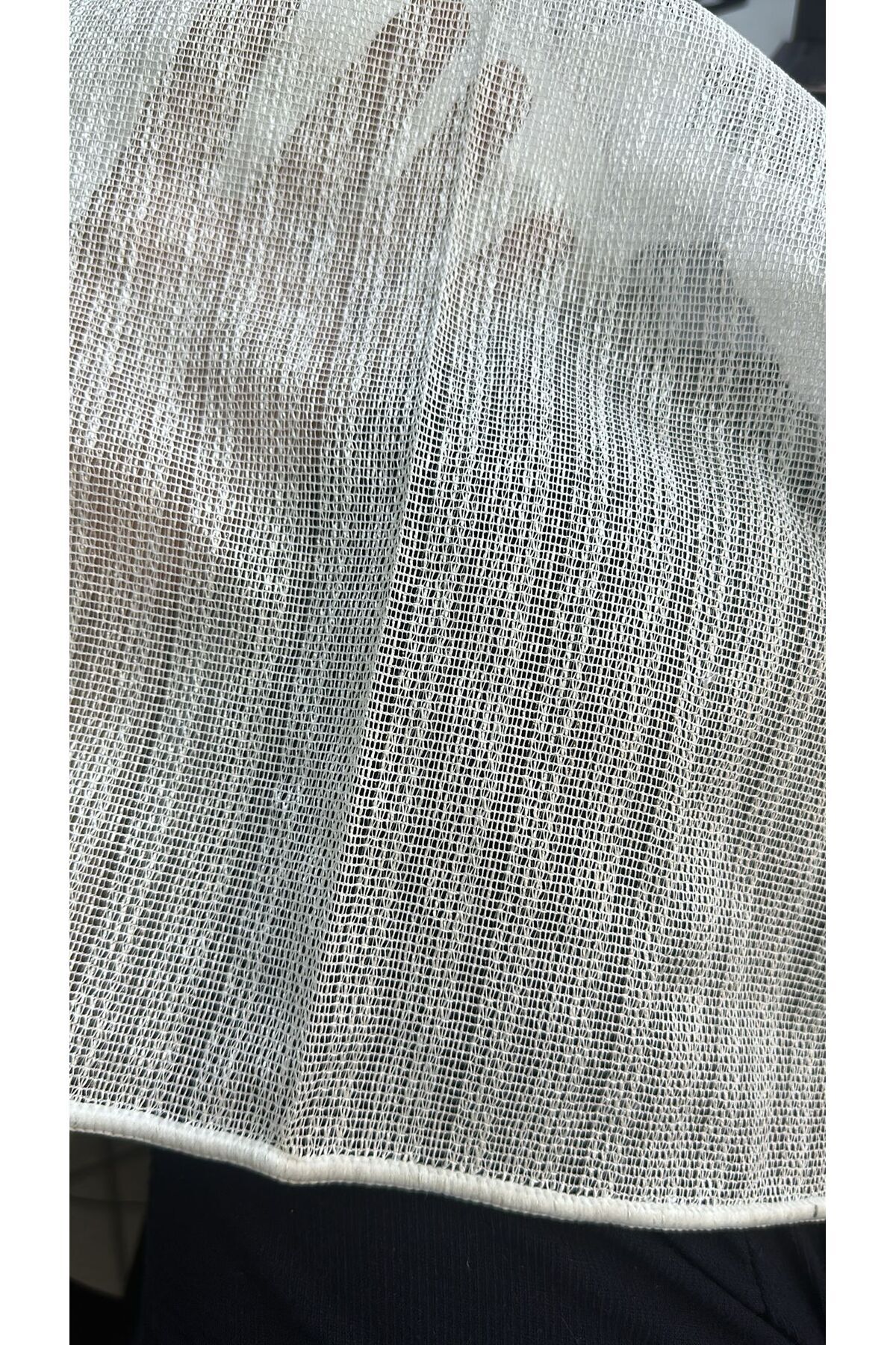 Storlant-Aether - Transparent Curtain with Mesh Knit Effect |   Heavyweight, 1/3 Pleated, No Ironing Required 1