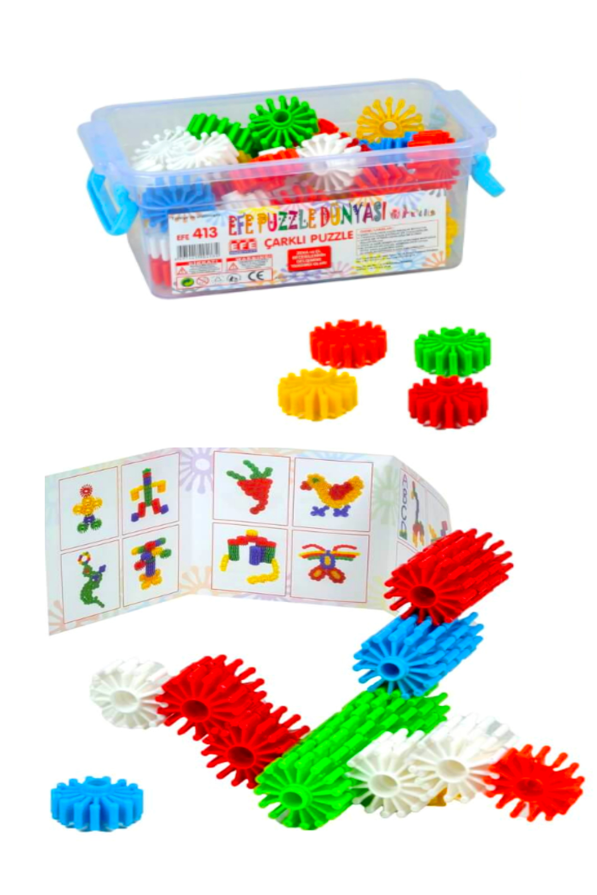 بلوک‌های ساختنی پازلدار چرخ‌دار ۳۵ تکه