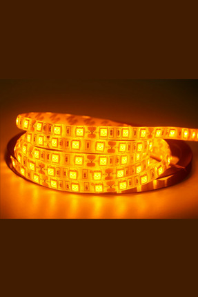 DEMİRLED 12 Volt 5050 Dış Mekan Şerit Led 3 Çipli Sarı ( Amber ) Metrede 60 L...