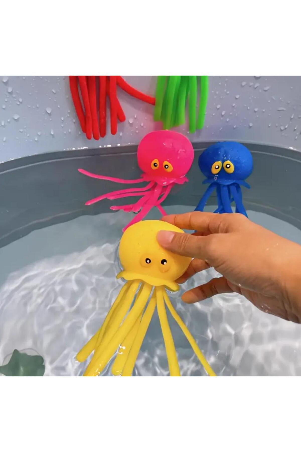 Hyd Ahtapot Deniz Anası Su Topu Deniz Havuz ve Banyo Oyuncağı Su Fışkırtan Yüzen Oyuncak 1 Adet fotoğrafı 2 (önizleme)