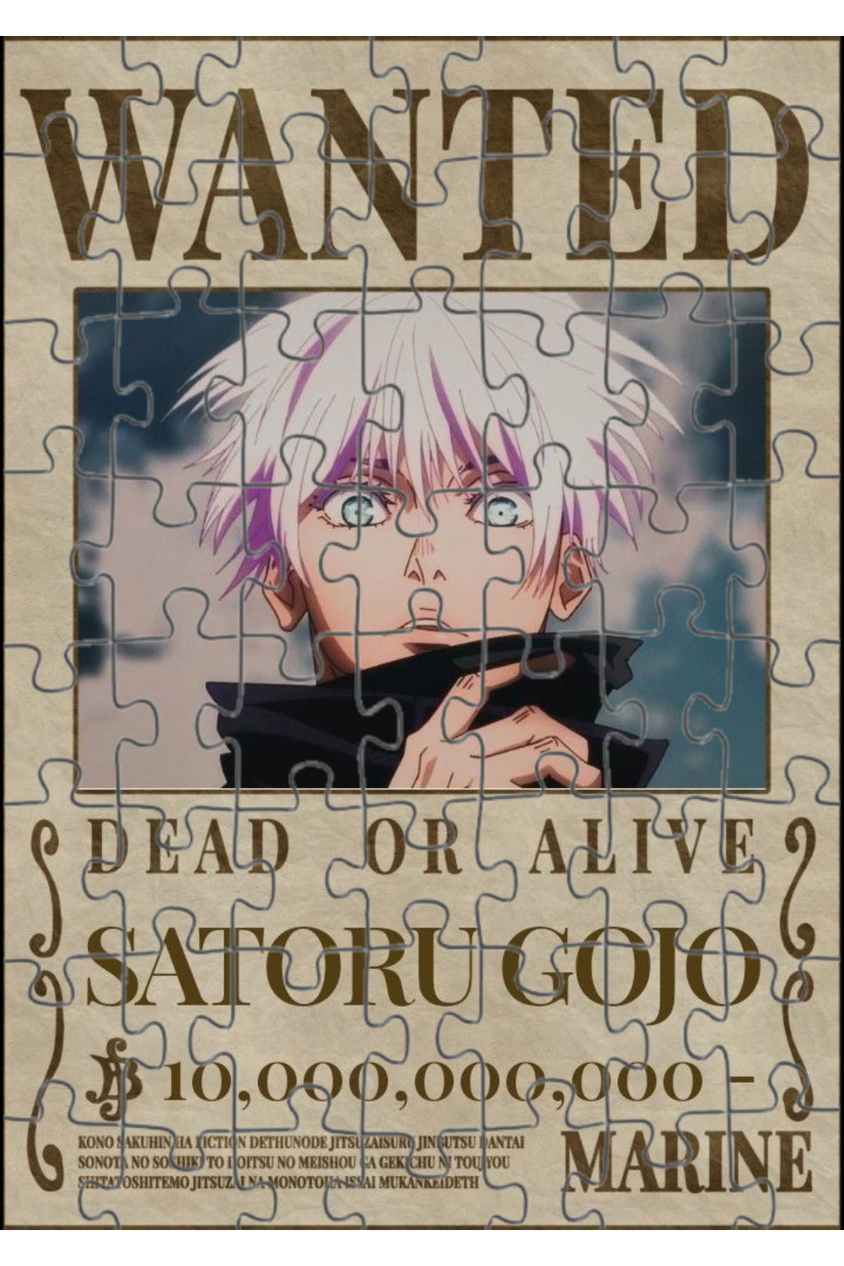 Toyaso Jujutsu Kaisen Satoru Gojo Wanted Anime 99 Parça Puzzle