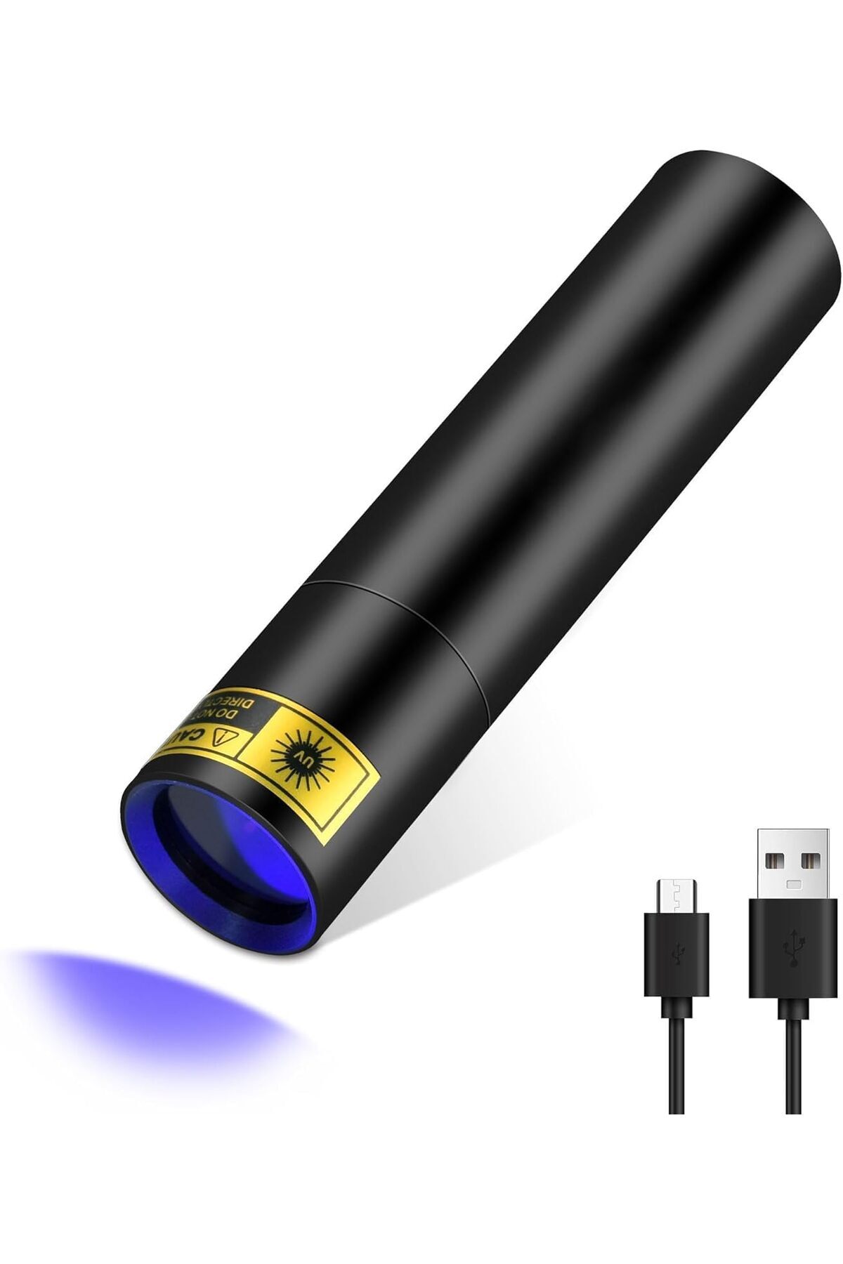 erorex-مصباح يدوي بالأشعة فوق البنفسجية محمول صغير أسود 365 نانومتر مصباح يدوي USB قابل لإعادة الشحن بالأشعة فوق البنفسجية LED 1