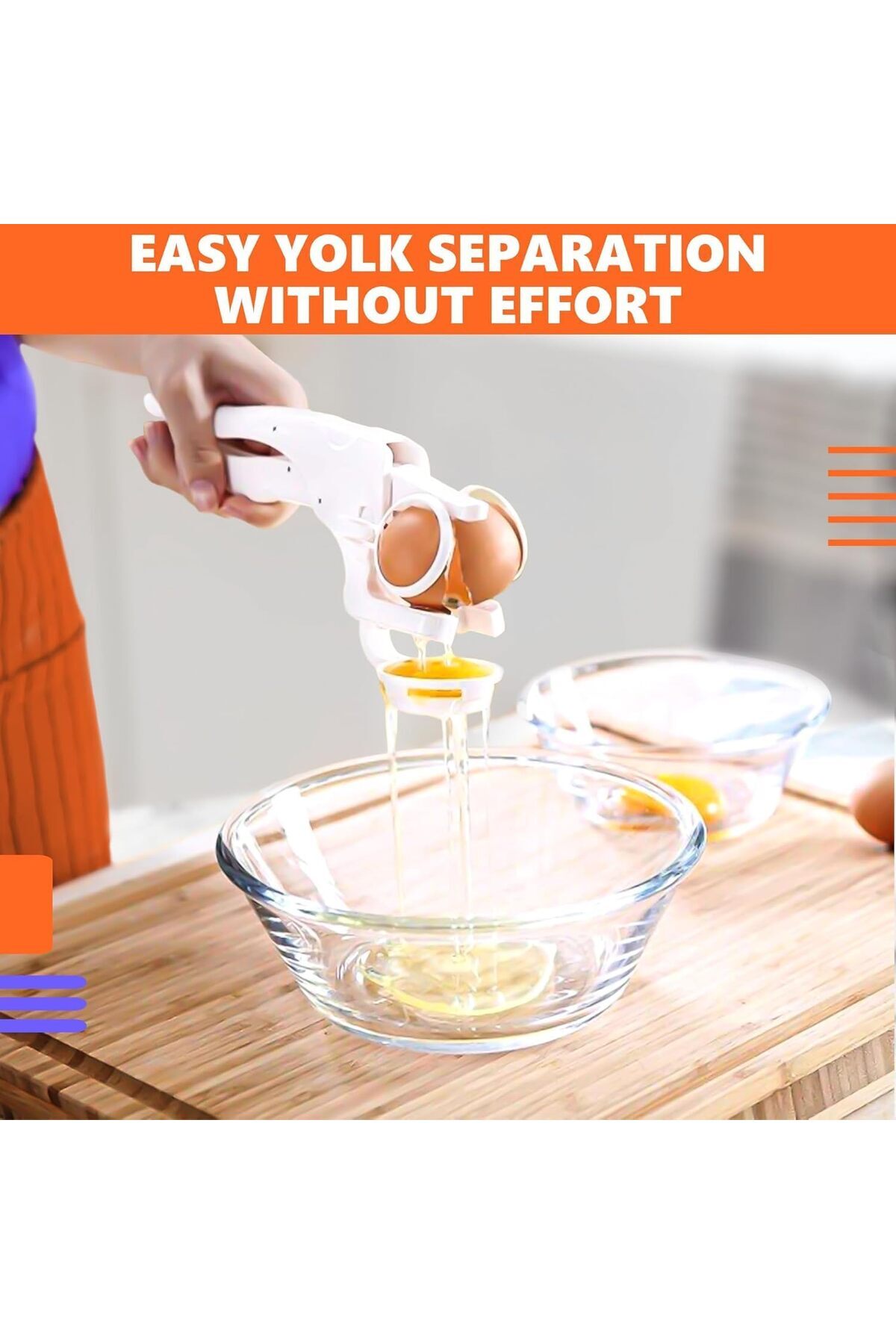 erorex-Egg Cracker Tool Raw Eggs, Handheld Egg Breaker Egg Opener Tool One Hand Egg Cracker Egg Shell 5