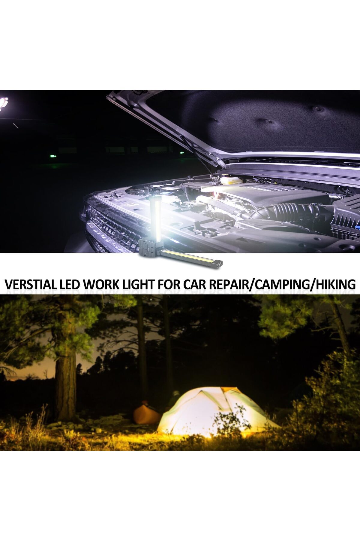 erorex-LED Magnetic Work Flashlight Multi Mode Work Light 5 Modes LED Work Light Versatile Rechargeable 6