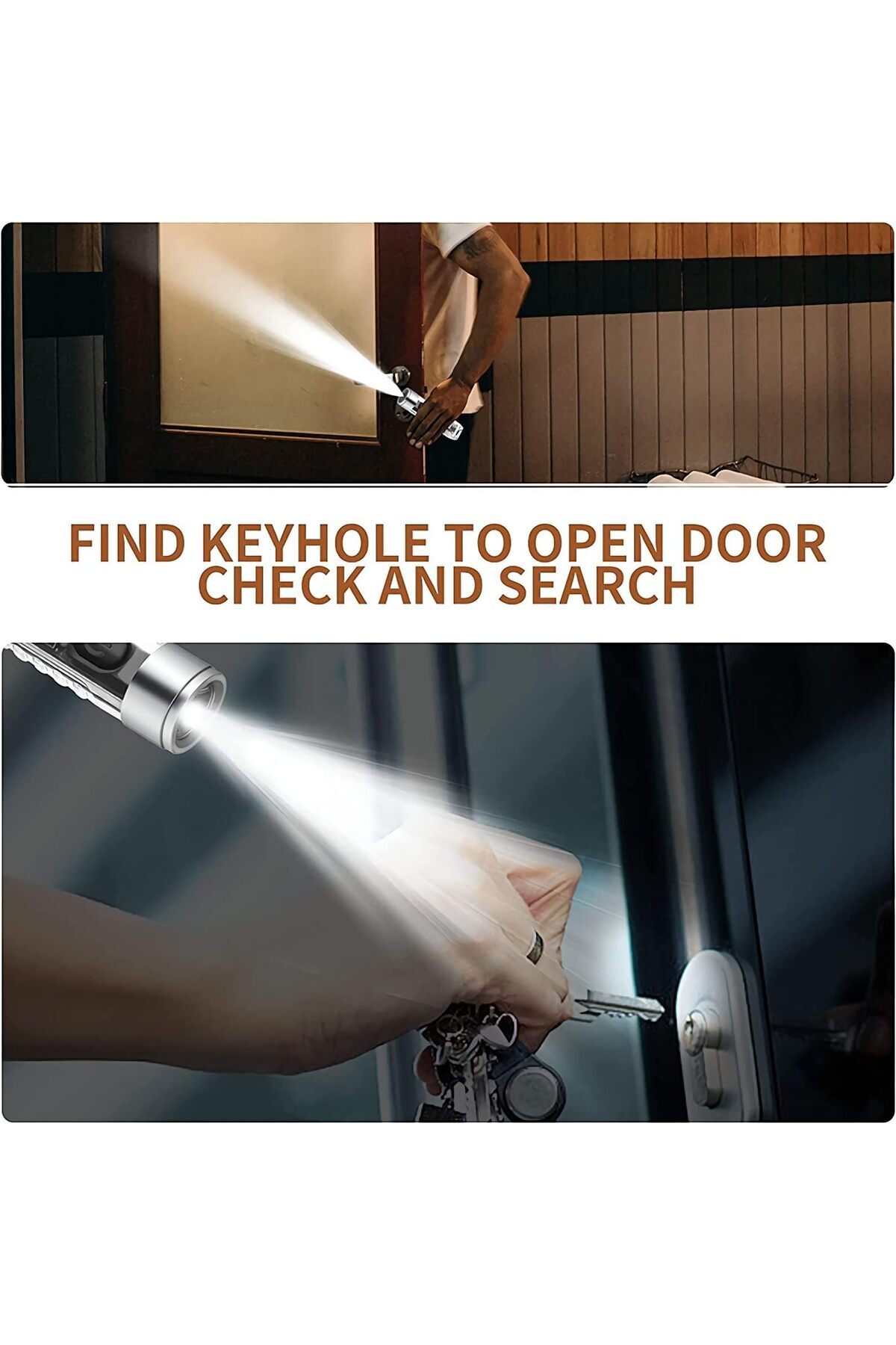 erorex-Mini LED Flashlights USB Rechargeable Small Keychain Flashlight 11 Modes Main & Side Light Portable 2