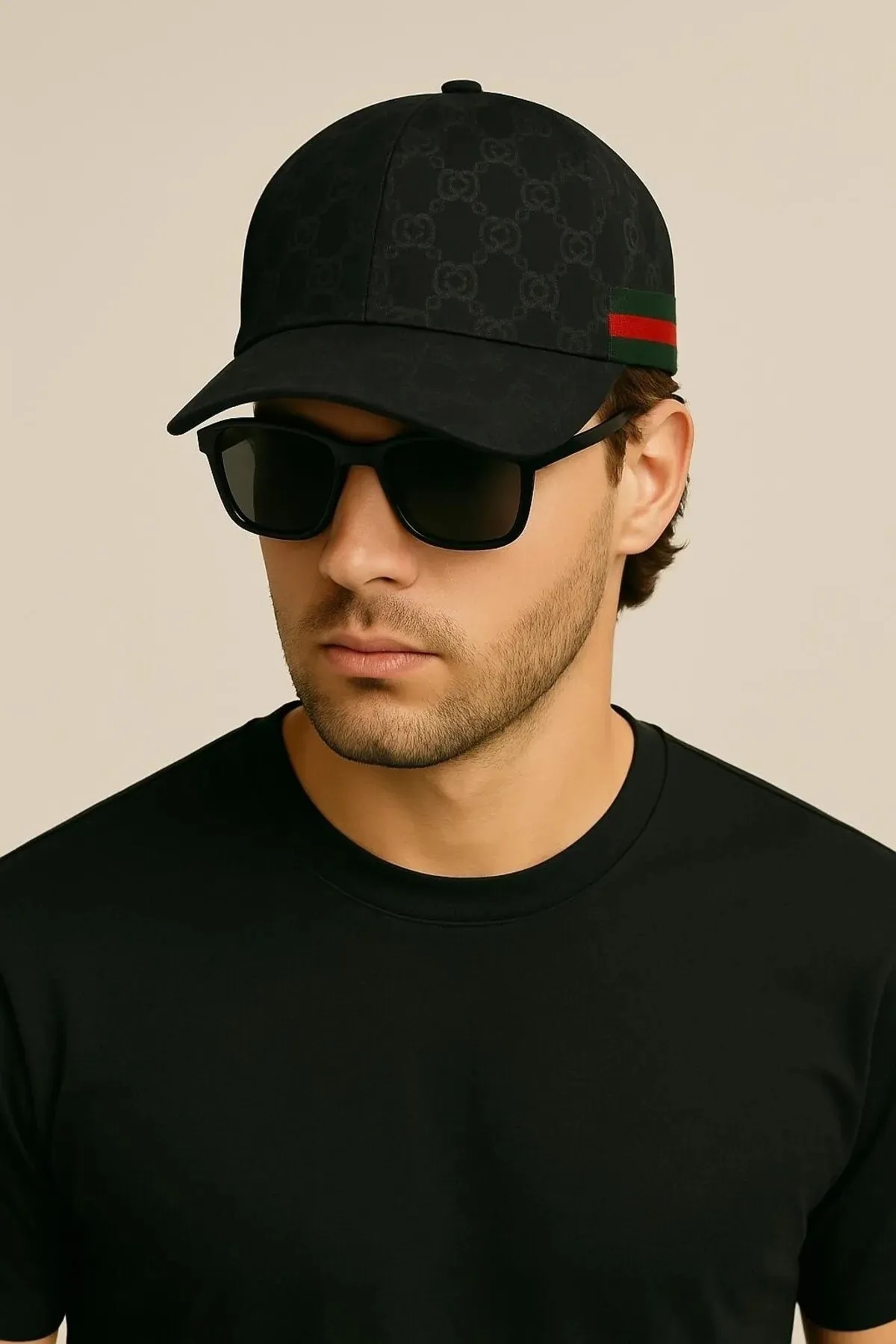 awix Sport uniszex G emblémás pamut fekete sapka állítható háttal