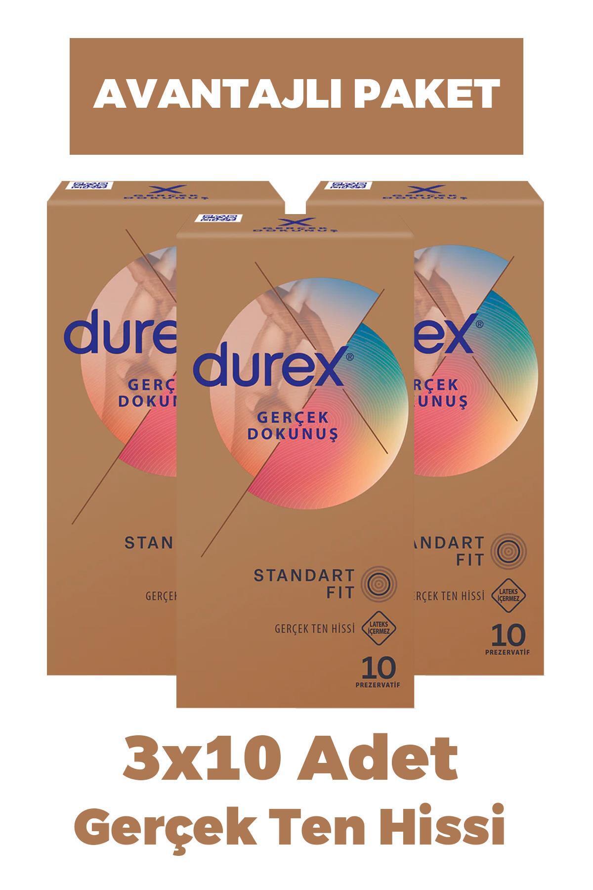 Durex Seddar Collection Gerçek Dokunuş Ultra Kaygan Prezervatif 10'lu 3 Adet