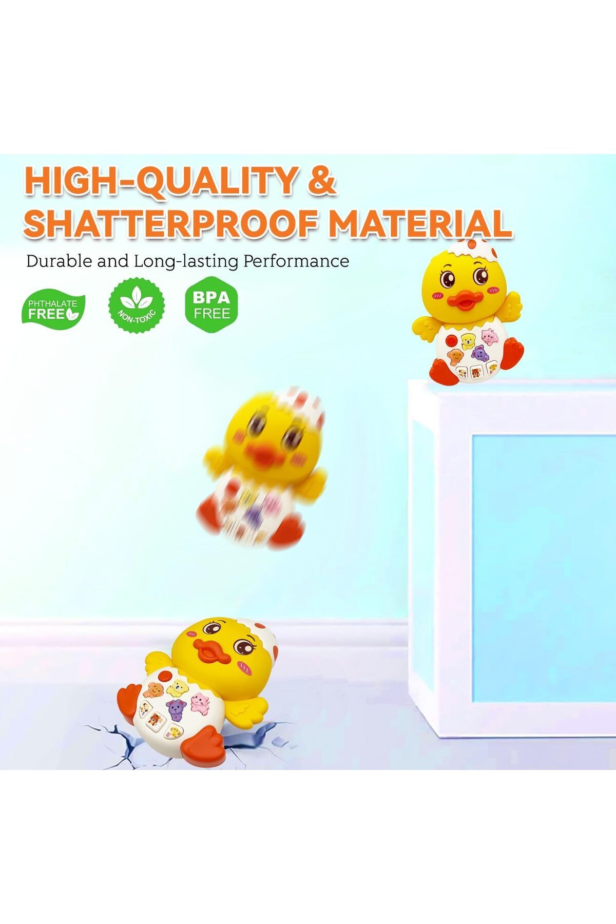 Brother Toys Sesli Işıklı Müzikli Eğitici Çok Fonksiyonlu Bebek Ve Çocuklar İçin Ördek Piyano 15 Cm. fotoğrafı 3 (önizleme)