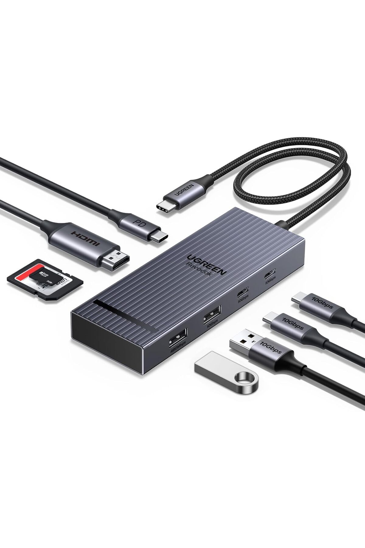Ugreen-2025 Revodok Pro USB C Hub 8-in-1 with Fast-Speed SD/TF Card Reader 1