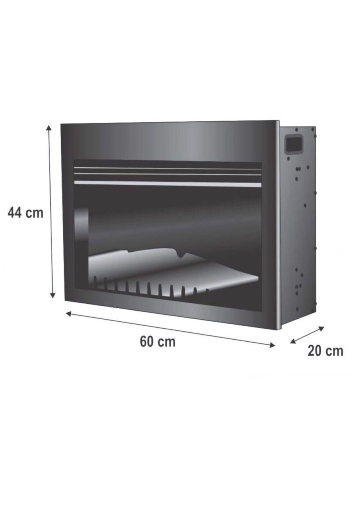 Home-Built-in electric fireplace 2000W, 2 heating levels, LED, remote control 3