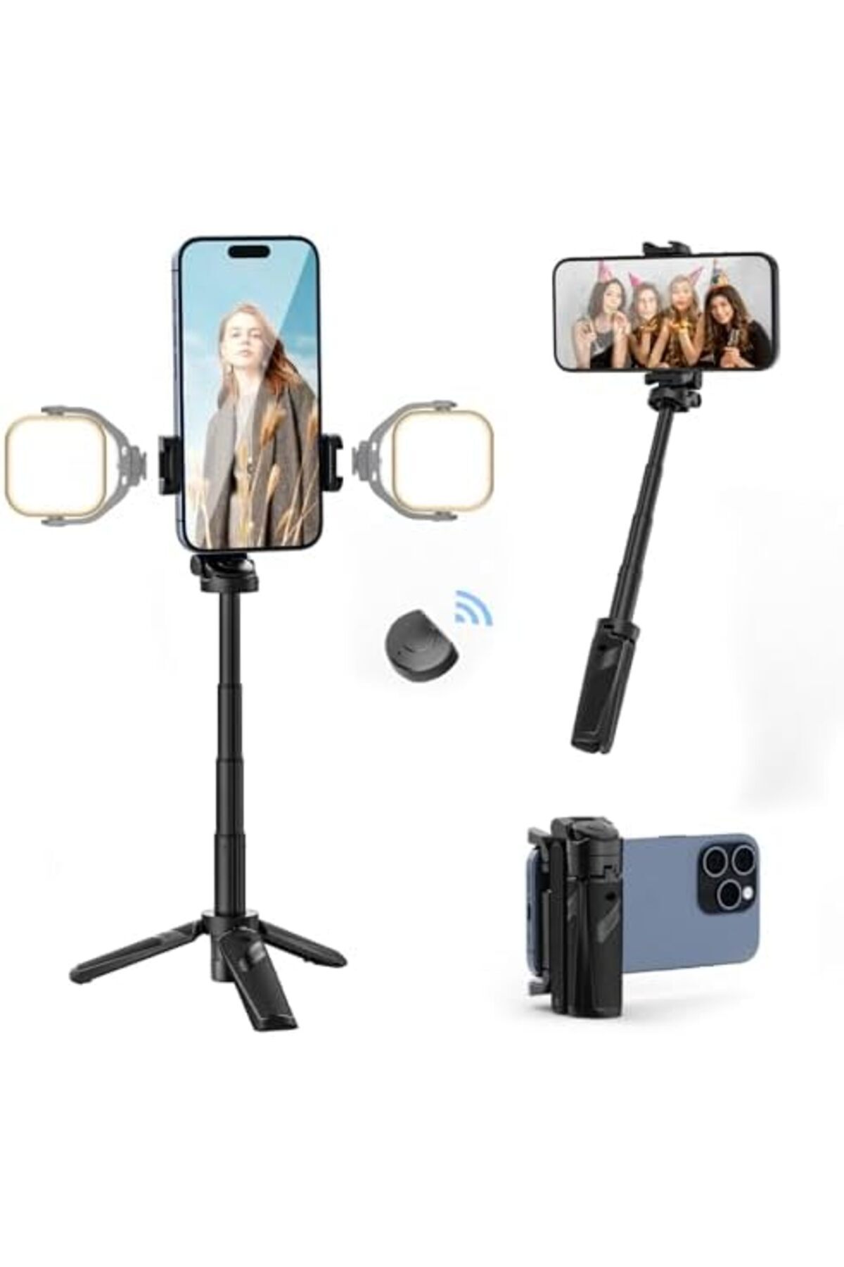 ulanzi-JJ02 Extendable Handgrip Tripod, Pocket Size Selfie Stick w Built-in Bluetooth Remote Shutter 2