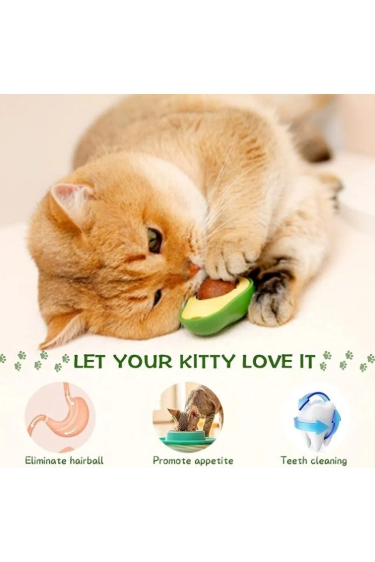 HediyeFilesi-Cat Grass Avocado Catnip 360 Degree Rotating Catnip Toy 5