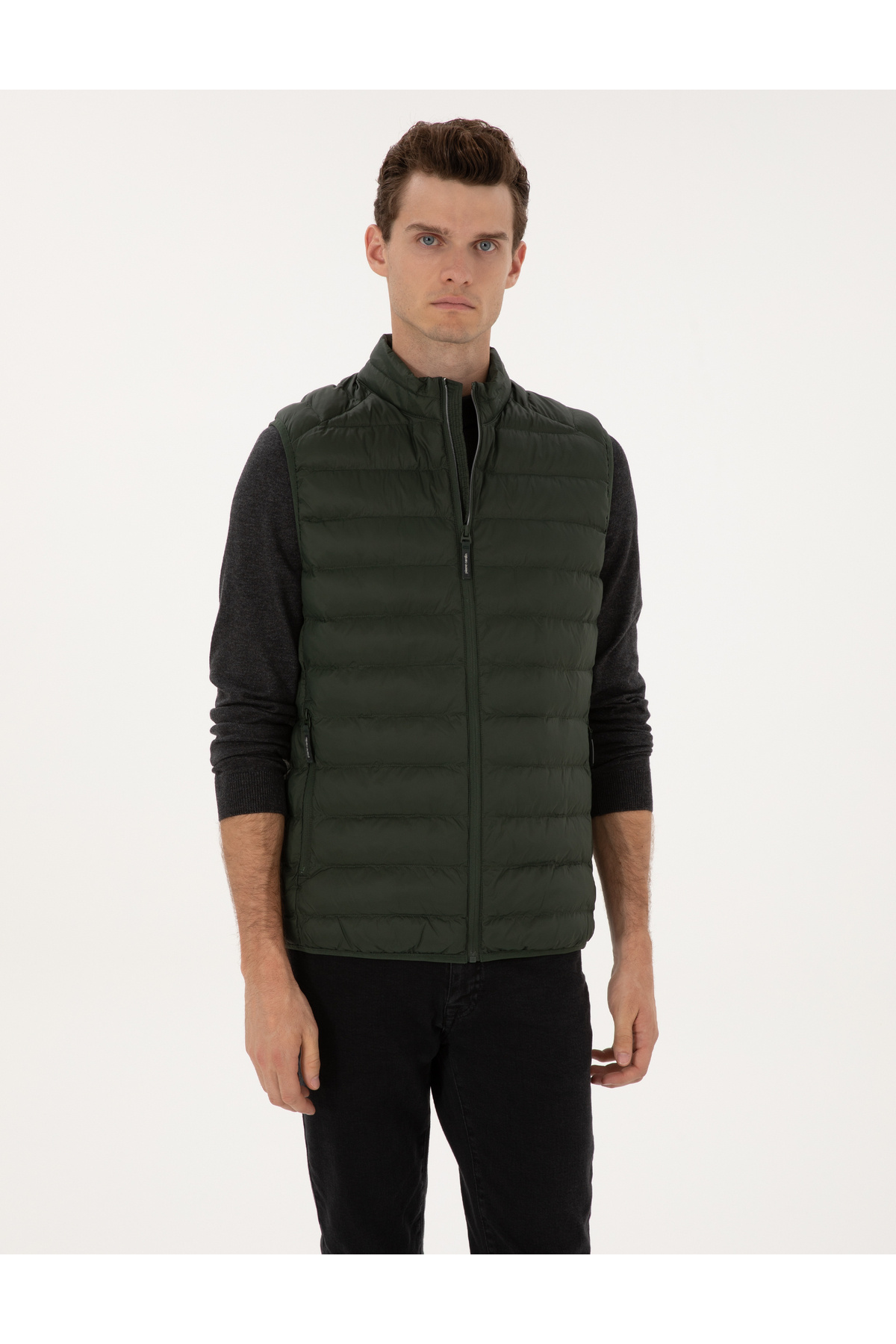 Pierre Cardin Koyu Haki Yelek 50310142-VR111