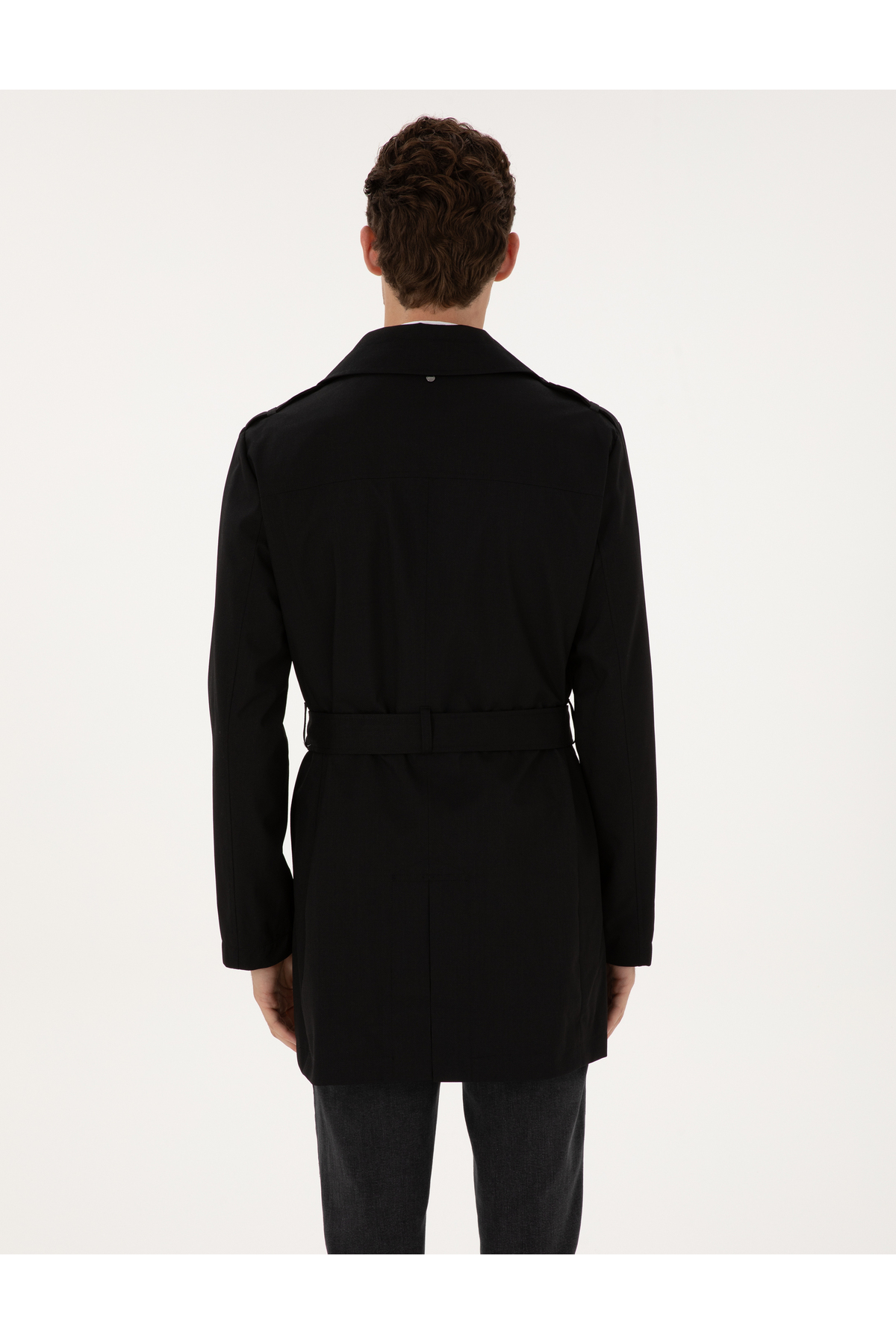 Pierre Cardin  Siyah Kaban 50313866-VR046 - Görsel 5