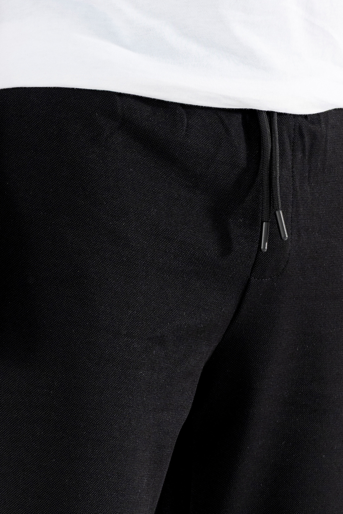 Erkek Siyah Jogger Pantolon Rahat Kalıp Lastikli İpli Eşofman Altı — مشکی SW-16P20DZ — تصویر 6 از 6
