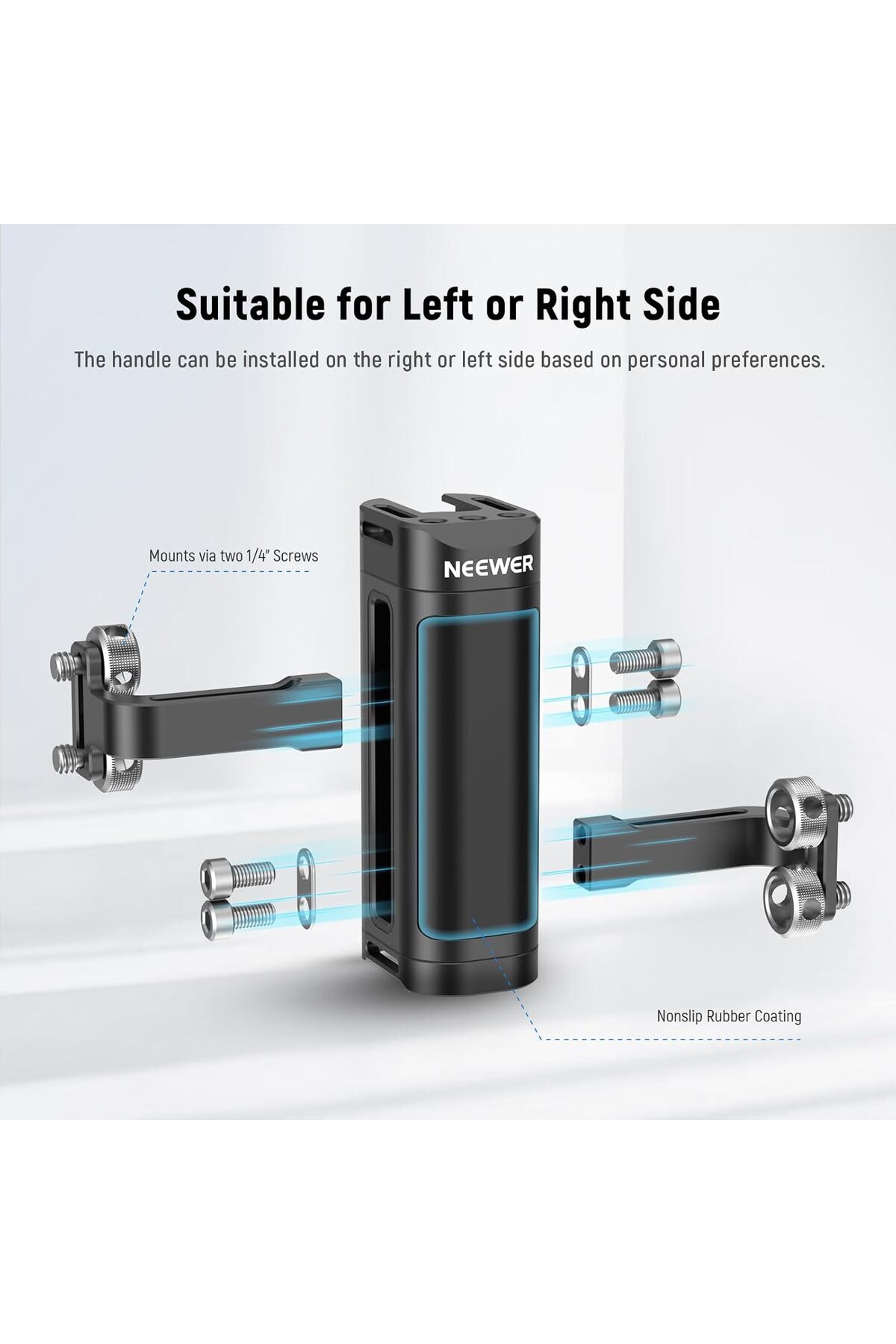 NEEWER-Side Handle Compatible with SmallRig Camera Cage, Lightweight Camera Handle Rig with D 3