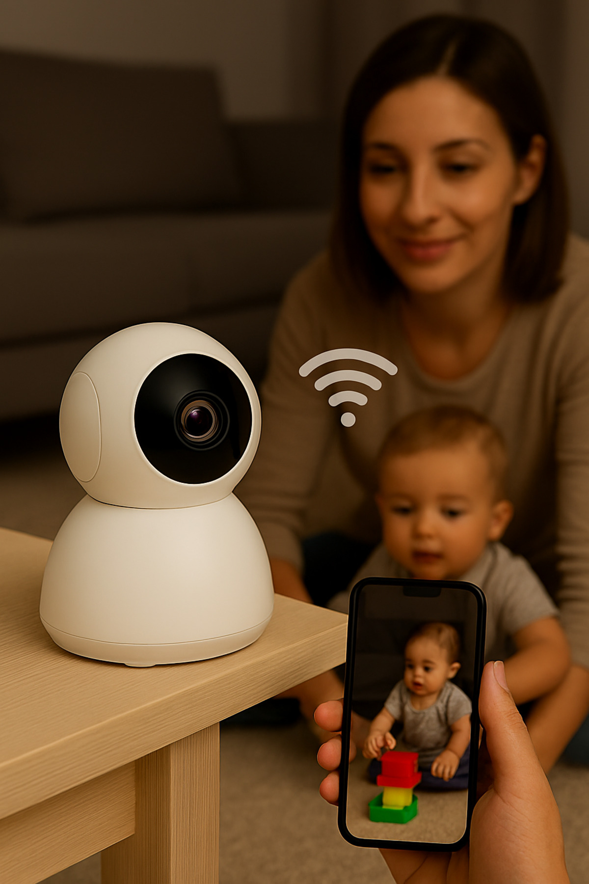 Rose AHD-20600 Wi-Fi Kamera HD Görüntü Gece Görüş Hareket Algılama Sesli Takip fotoğrafı 2 (önizleme)