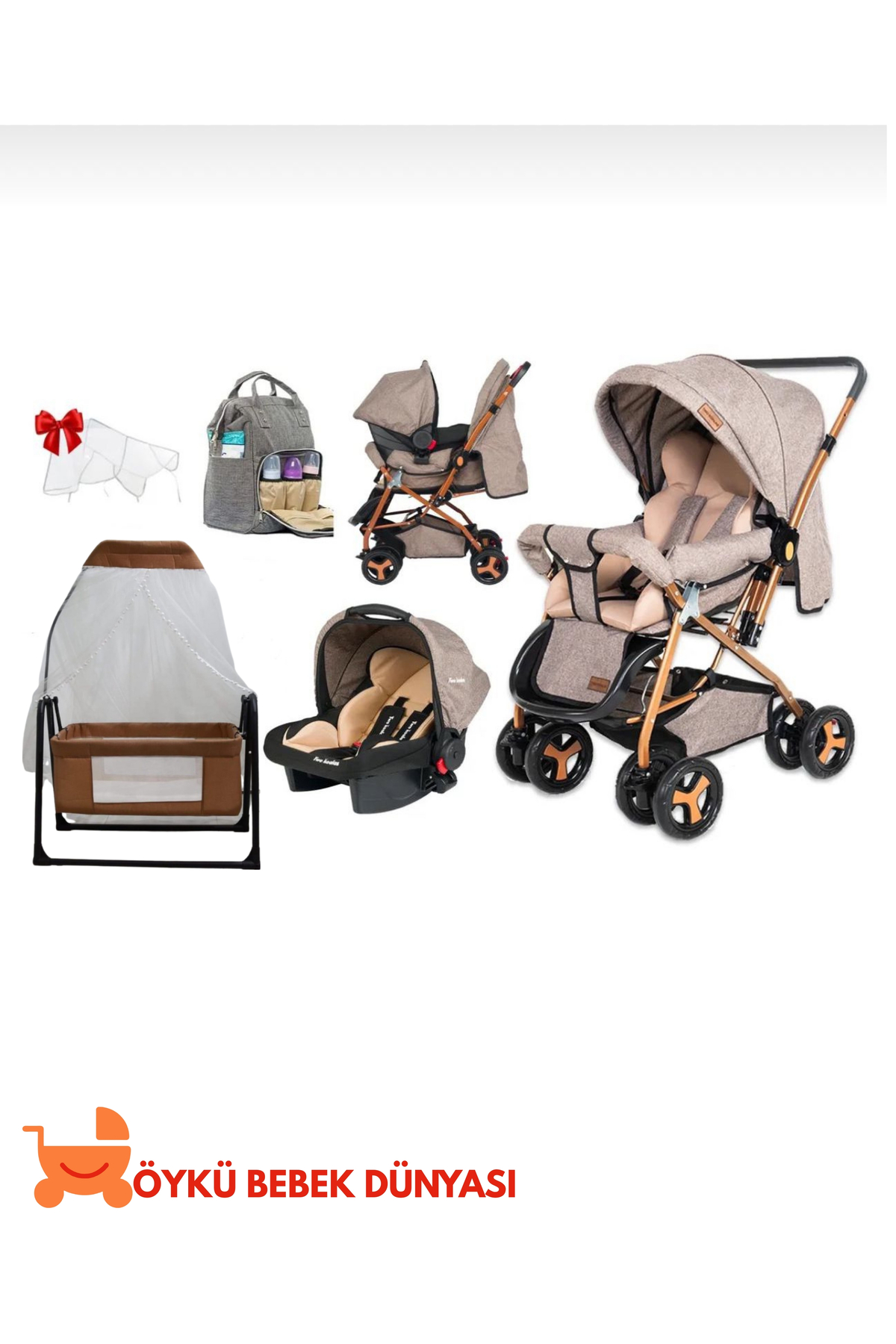 ÖYKÜ BEBEK DUNYASI Hoş Geldin Bebek Çeyiz Seti ( Bebek Arabası