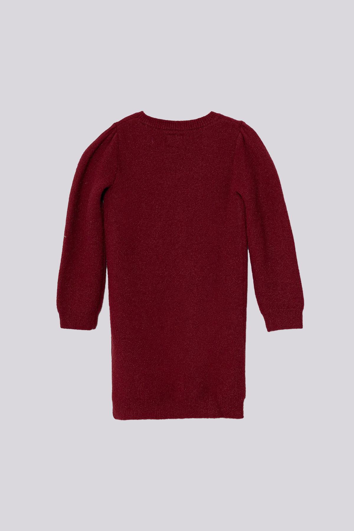 Guess  BG Store Kız Çocuk Bordo Elbise - Görsel 3