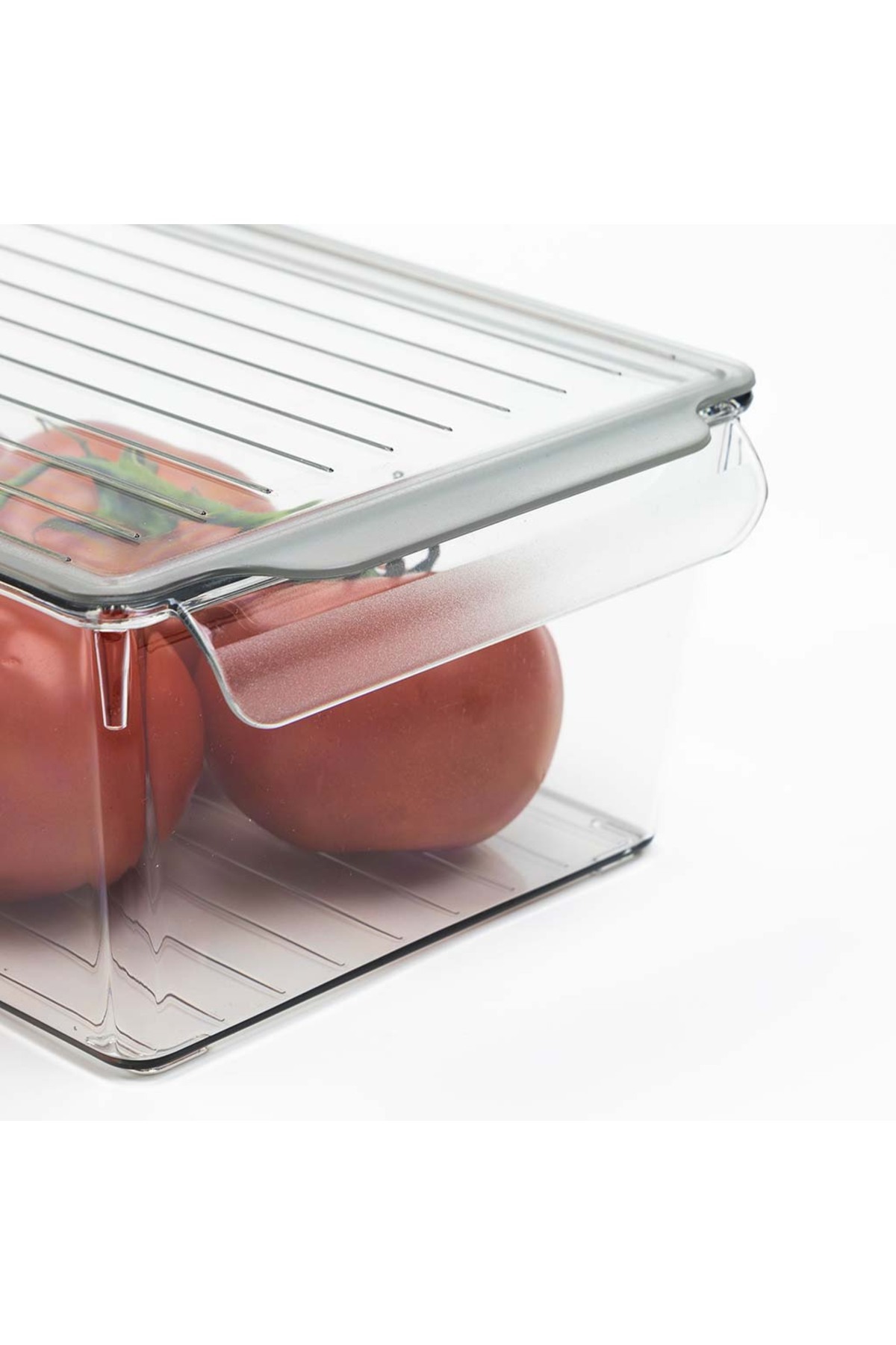devigo-Refrigerator Organizer with Lid – Transparent, Unbreakable and Scratch-Resistant m 1