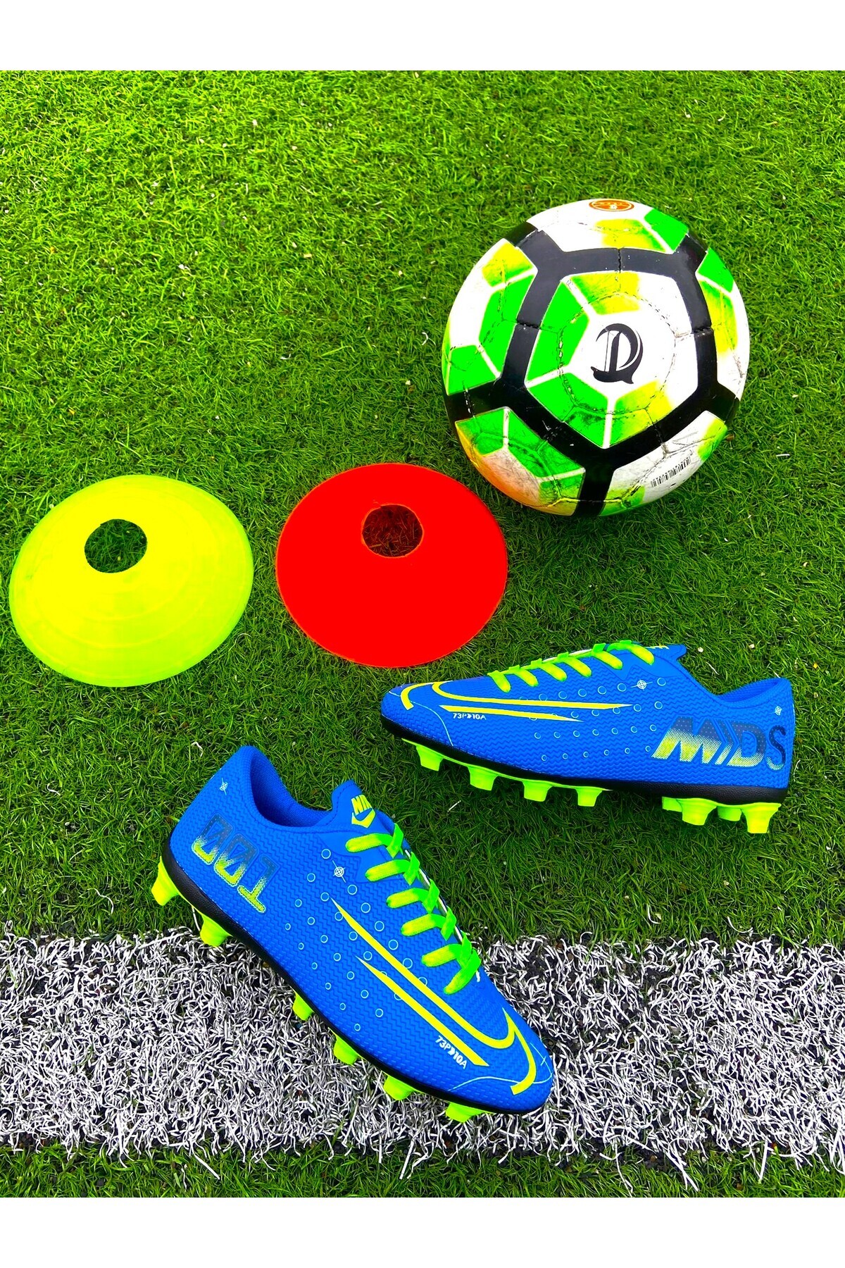 Genel Markalar MDS Genç ve Yetişkin Unisex Futbol Ayakkabısı Futbol Krampon Erkek Krampon Halısaha İçin Uygun