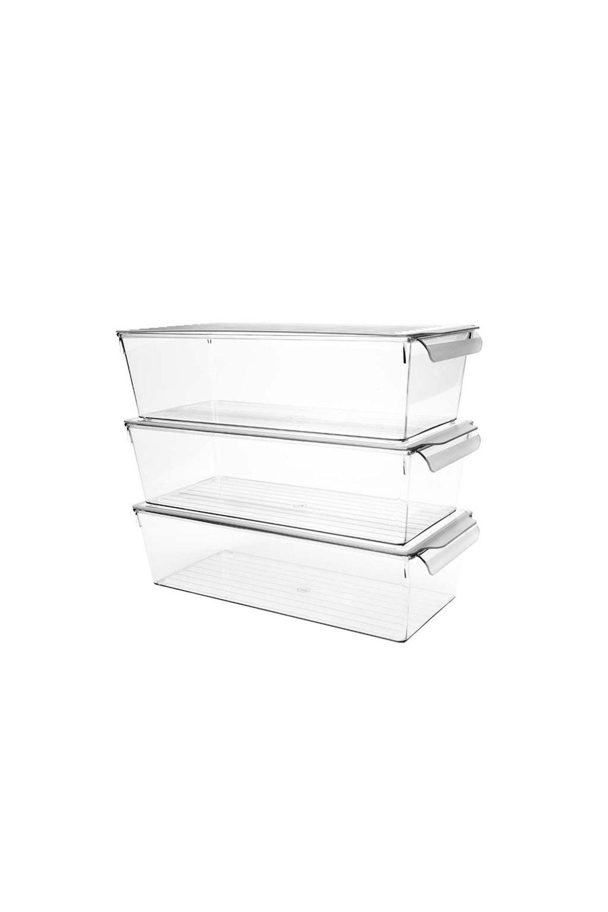 devigo-Refrigerator Organizer with Lid – Transparent, Unbreakable and Scratch-Resistant m 3