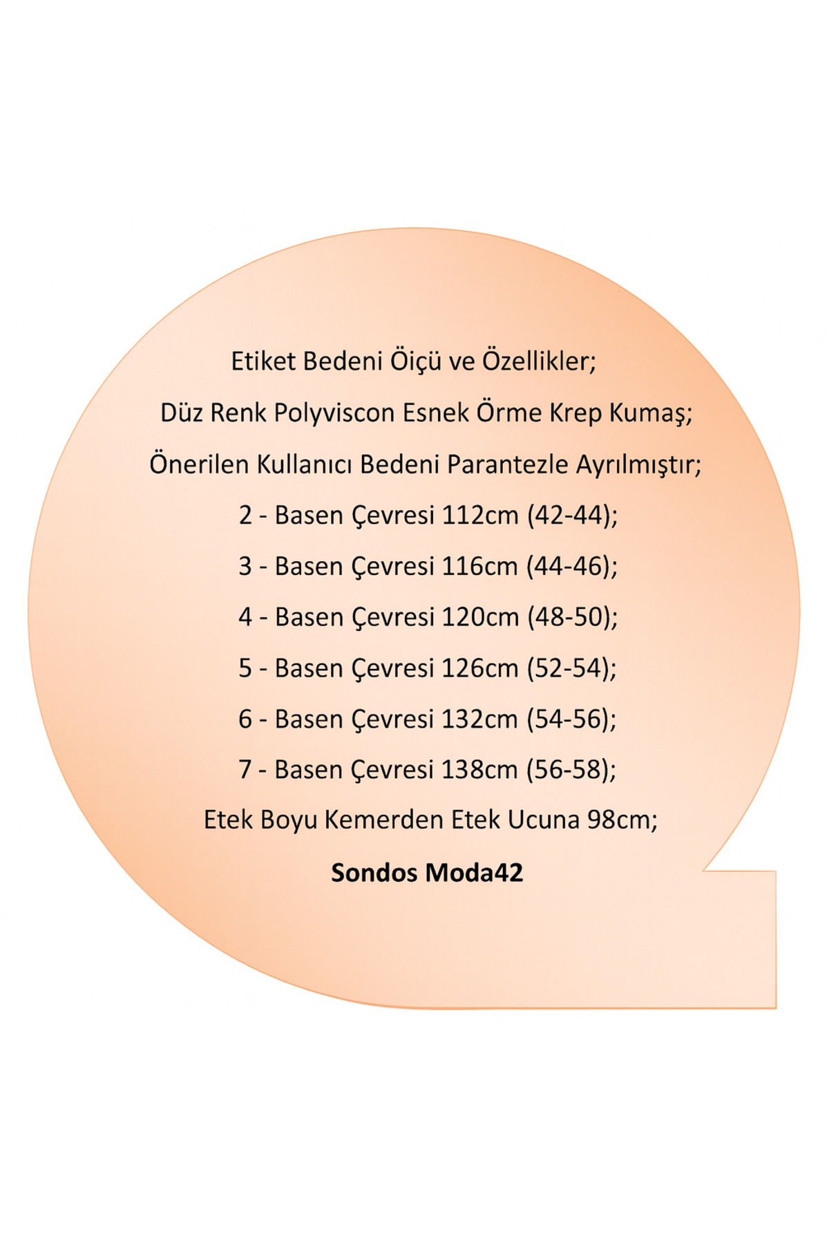 HESNA  Kadın Rana Çapraz Krep Astarlı Lastikli Kahverengi Etek - Görsel 5