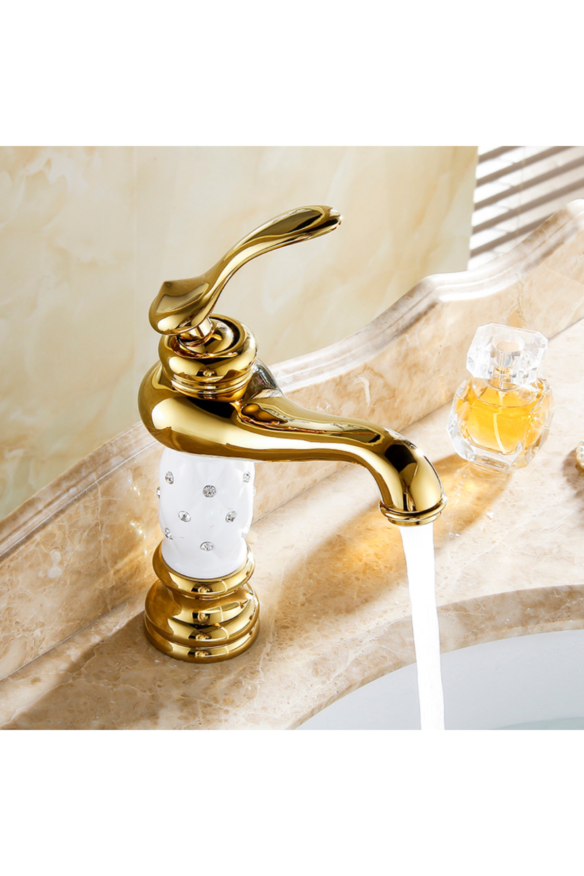 KAVİTİCARET Fleko Rustik Model Gold Renkli Lavabo Bataryası