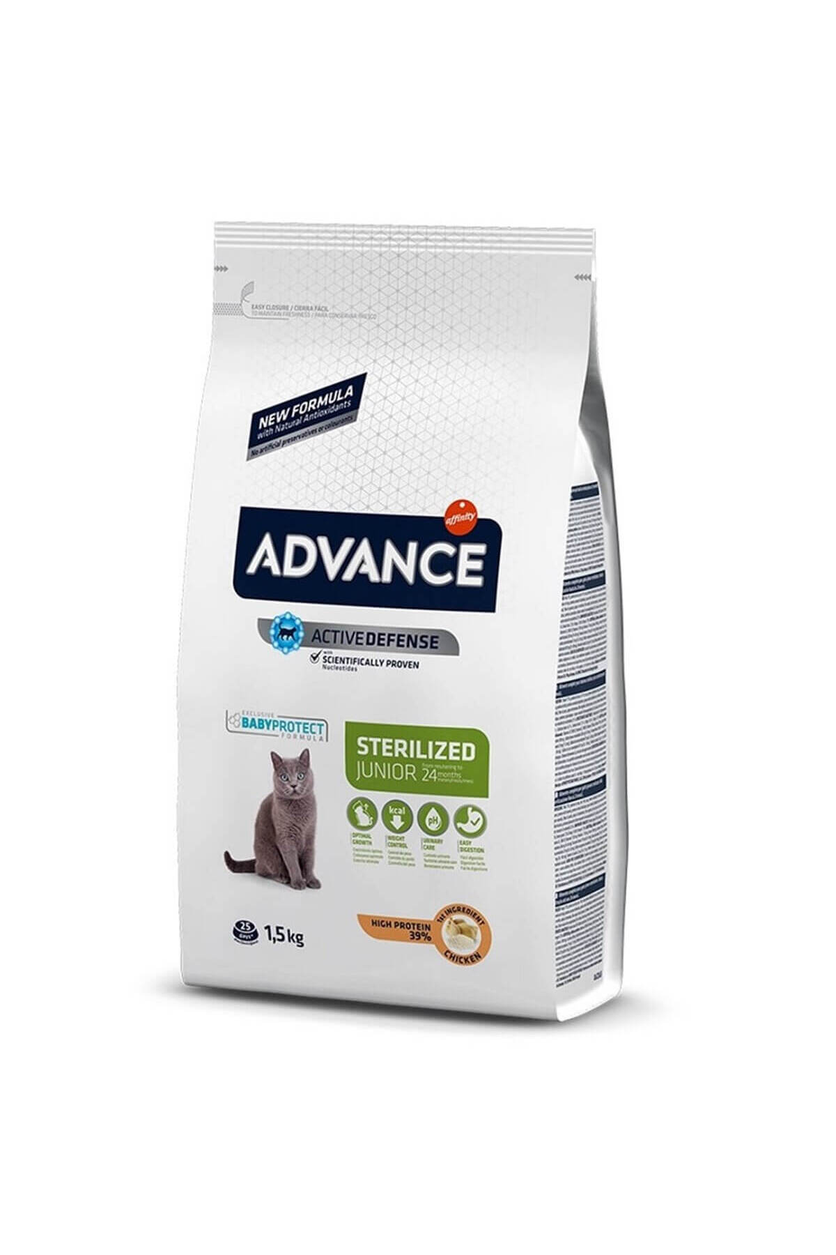 Advance Junior Sterilised Tavuklu Kısırlaştırılmış Genç Kedi Maması 1.5 Kg