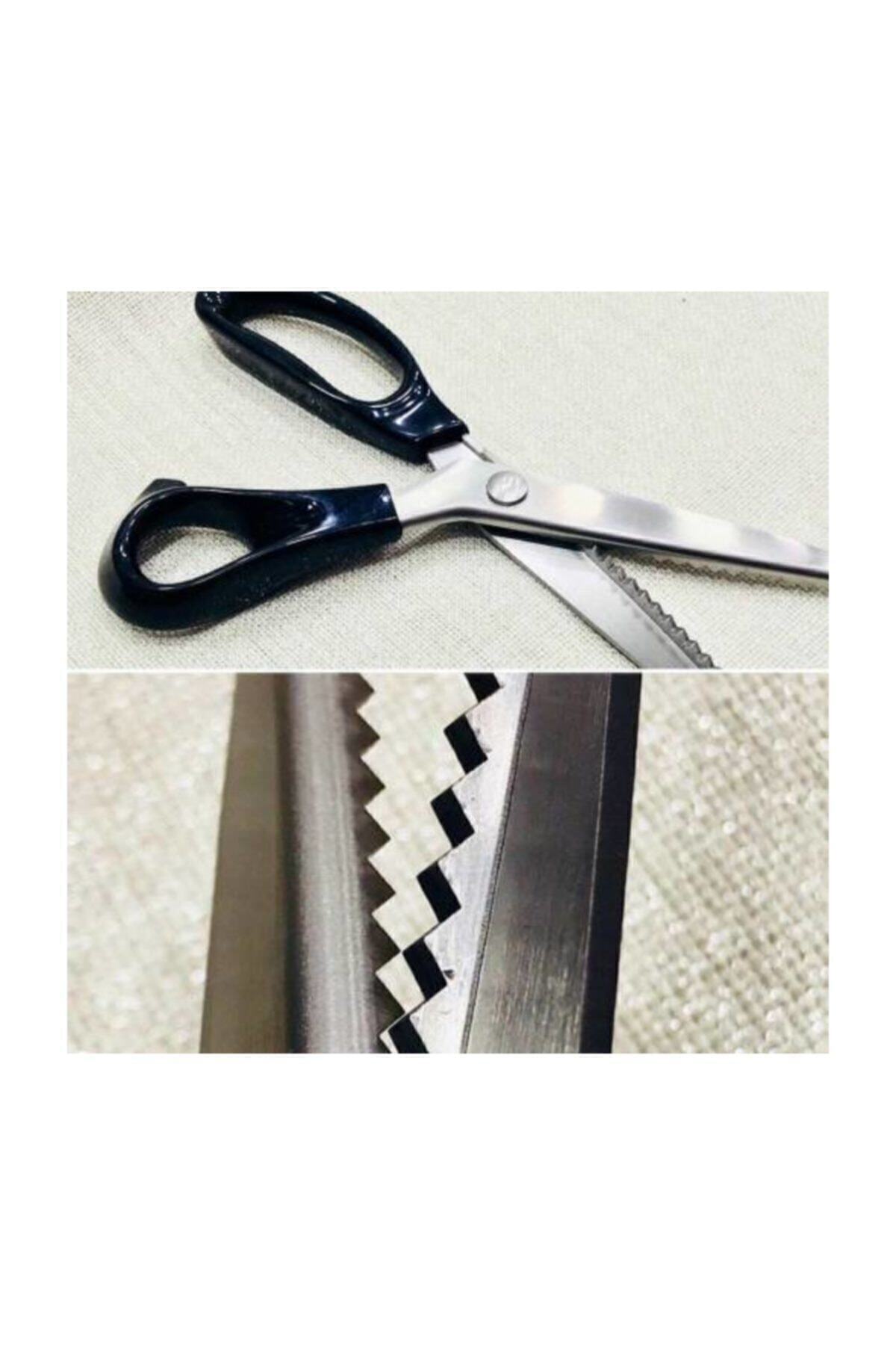 abnturk Süper Kalite Zikzak Kesim Terzi Sürfile Makası 23.5 Cm - Büyük Boy - Evde Eğitim - El İşi