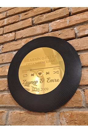 PSAcraft Kişisel Favori Şarkı İsimli Plak Duvar Dekoru Sevgiliye Hediye