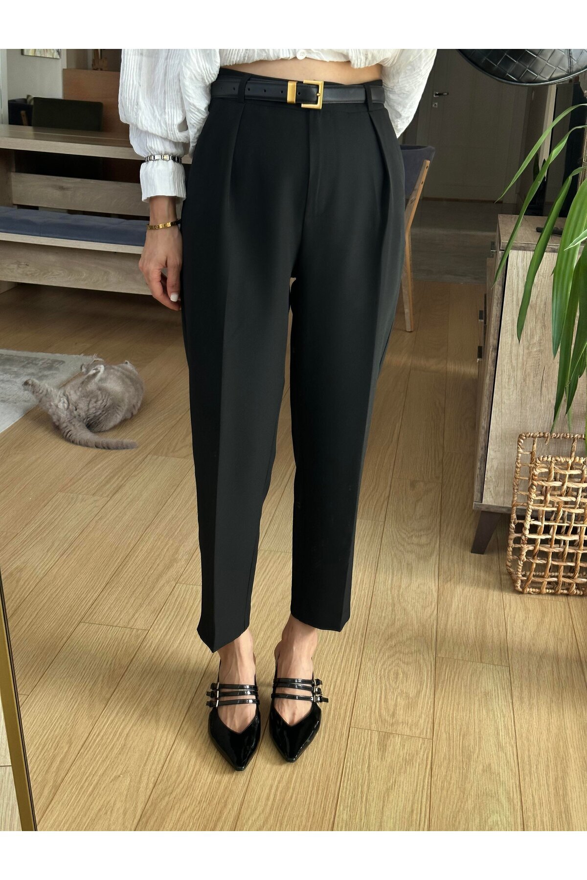 GAMZE ALPTEKİN Zr Original Brand Carrot Pants Fabric Trousers