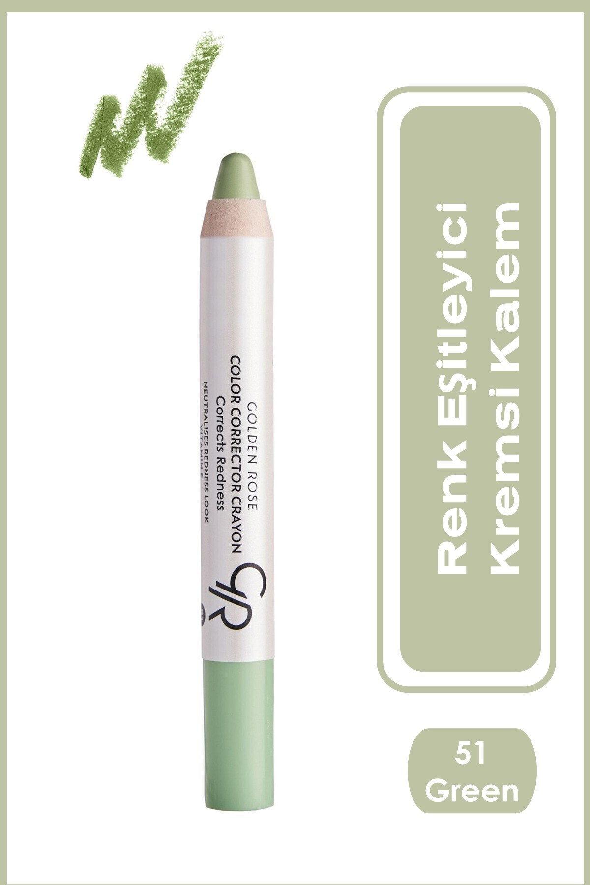 Golden Rose Yeşil Renk Eşitleyici Sivilce İzi Kapatıcı Kalem 4 g No: 51