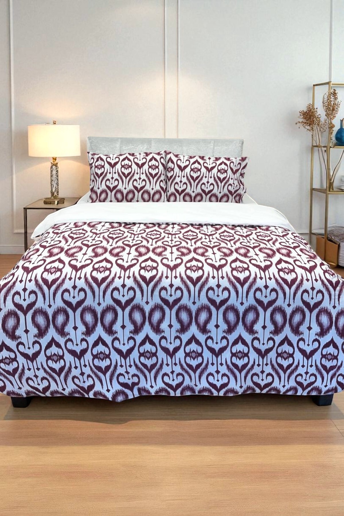 solmaya dayanıklı havageçiren lastikli çarşaflı Pamuklu Çift Kişilik Nevresim Takımı